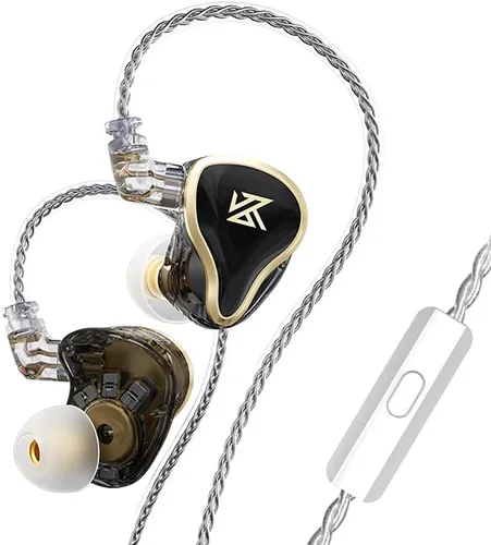 Auriculares IEM, KZ ZAS de alto rendimiento in-ear (extraíbles, controladores de armadura equilibrada, auriculares híbridos 7BA+1DD, aislamiento de