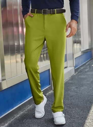 Miniatura 2 de JMIERR Pantalones de golf para hombre, elásticos, ajustados, para correr, viajes, trabajo, pantalones de vestir chinos para hombre