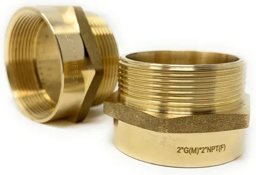 Miniatura 35 de Adaptador de latón sin plomo Cascada, rosca G británica BSPP macho a NPT hembra (1" x 1" (1 pieza))