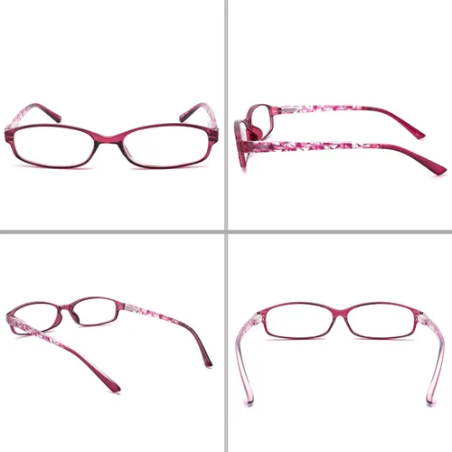 Miniatura 2 de Paquete de 6 lentes de lectura con bloqueo de luz azul, lectores de bisagra de resorte para mujer con patrón impreso, anteojos UV antirreflejos