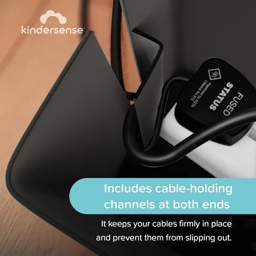 Miniatura 4 de KinderSense® Caja de organización de cables – Organizador de cables con cerradura a prueba de niños – Ocultador de cables para ocultar cables, tiras