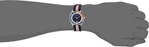Miniatura 4 de Caravelle 43B166 - Reloj de cuarzo retro para hombre acero inoxidable con correa de nailon múltiple tono plateado modelo 43B166