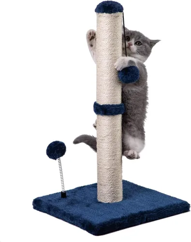 Miniatura 19 de MECOOL Poste Rascador para Gatos de 34" de Alto Premium Basics Rascador de Gatitos Postes Rascadores de Sisal con Bola Colgante para Gatos de Verde