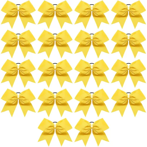 Miniatura 10 de 18 PCS 8" Large American Flag Cheer Hair Bows Ponytail Holder Elastic Band Handmade for Cheerleaders Teen Girls College Sports