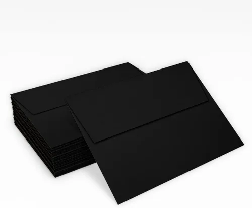Miniatura 5 de A7 sobres de invitación (5 1/4 x 7 1/4) - colores de lujo, Negro (Midnight black)