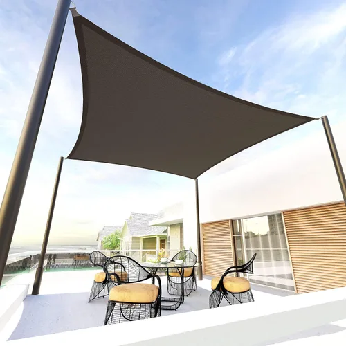 Miniatura 11 de Tronssien Toldo rectangular de 8 x 12 pies, toldo con bloqueo UV del 95% para patio y jardín al aire libre, actividades en el patio