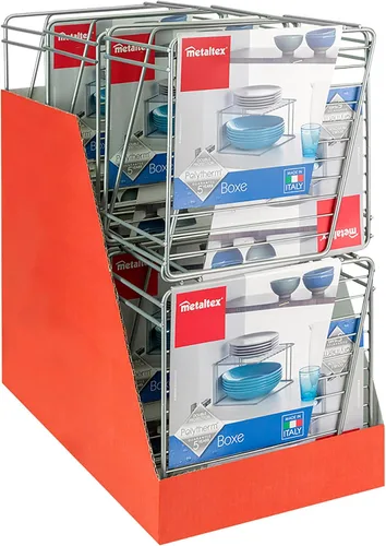 Miniatura 7 de Metaltex - Organizador de cocina con revestimiento de polítermo, organizador de cocina, ahorro de espacio, con revestimiento de polímero, plateado