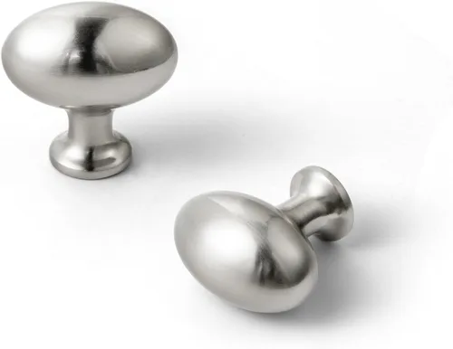 Miniatura 7 de Goo-Ki 1.2 Pulgadas (36MM) Manijas de Gabinete Ovaladas de Latón Antiguo, Aleación de Zinc para Cajones de Vestidor Armario, 6 Empaquetadas