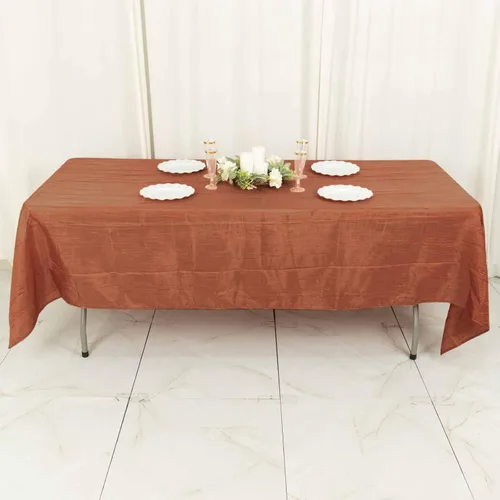 Miniatura 32 de Tableclothsfactory Mantel rectangular de tafetán arrugado de acordeón azul polvoriento, de 60 x 102 pulgadas, perfecto para ceremonias de boda
