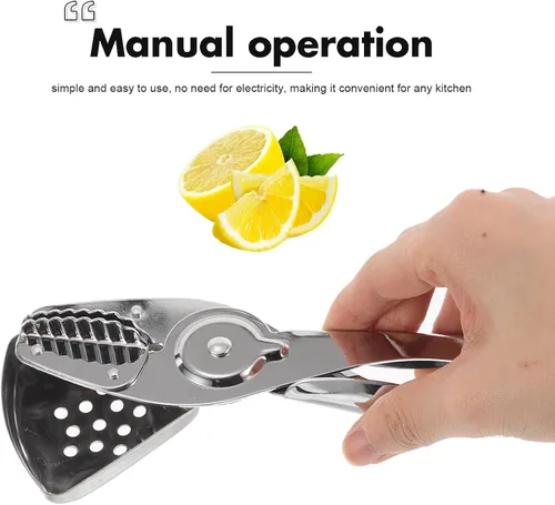 Miniatura 9 de Housoutil Manual Lemon Squeezer Stainless Steel Manual Fruit Juicer Handheld Citrus Press Multifunctional for Home and Travel