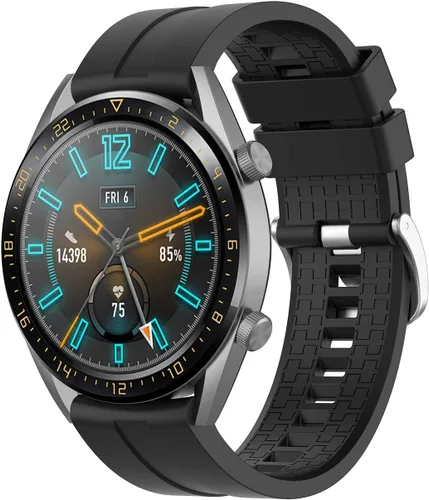 Miniatura 2 de Paquete de 3 correas de silicona para Huawei Watch GT Classic de repuesto (negro, blanco, naranja)
