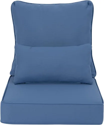 Miniatura 18 de Aoodor Cojín para silla de exterior, 22 x 24 pulgadas, resistente al agua, resistente a la decoloración, cojines de asiento de patio con funda