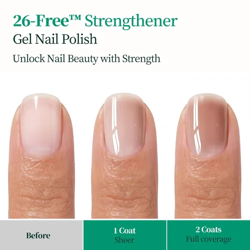 Miniatura 6 de APUREE Esmalte de uñas de gel fortalecedor: ámbar traslúcido Certificado USDA de base biológica Calidad de salón libre de HEMA Esmalte de gel
