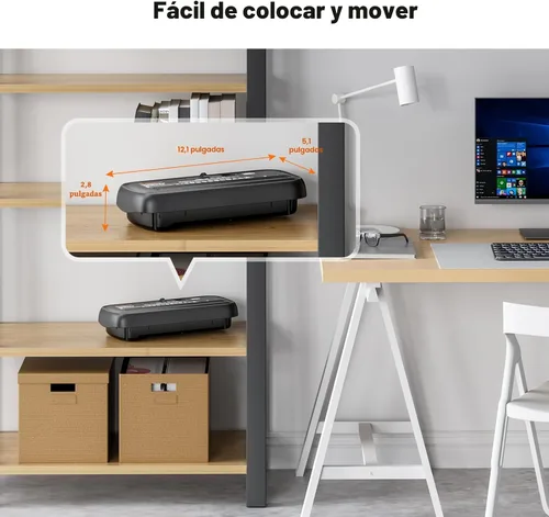 Miniatura 8 de Bonsaii - Trituradora de papel para uso en el hogar, tritura 6 hojas con corte de tiras, trituradora de papel pequeña sin papelera para oficina