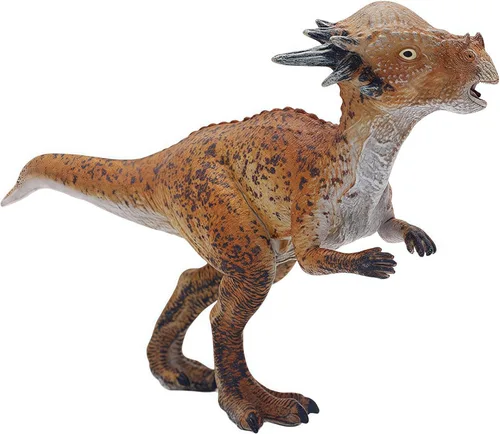 Gemini&Genius Juguete de dinosaurio Pachycephalosaurus para niños, figura del mundo de dinosaurio cretáceo Stygimoloch, regalo de juguete de