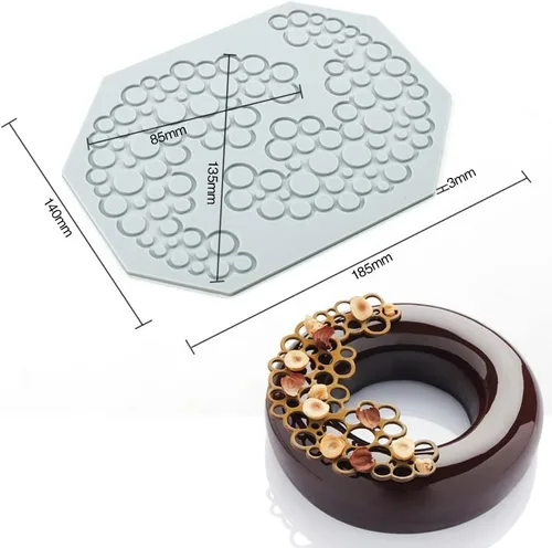 Miniatura 2 de Moldes de Silicona de Hojas Huecas Moldes de Chocolate de Corazón de Enamorados Geometría Molde de Silicona 3D Molde de Hojas de Dulces de Chocolate
