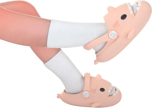 Miniatura 6 de ChayChax- Sandalias con diseño de tiburónnubecaricatura antideslizantes de punta abierta para niños y niñas, muy cómodas, bonitas, suela gruesa