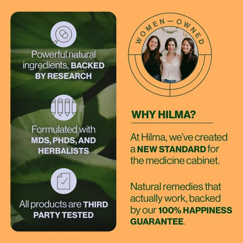 Miniatura 5 de Hilma Pre y Probiótico con Hierbas - Apoyo para la Salud Intestinal con Prebióticos y Probióticos, Más Alivio de Gases e Hinchazón para Mujeres