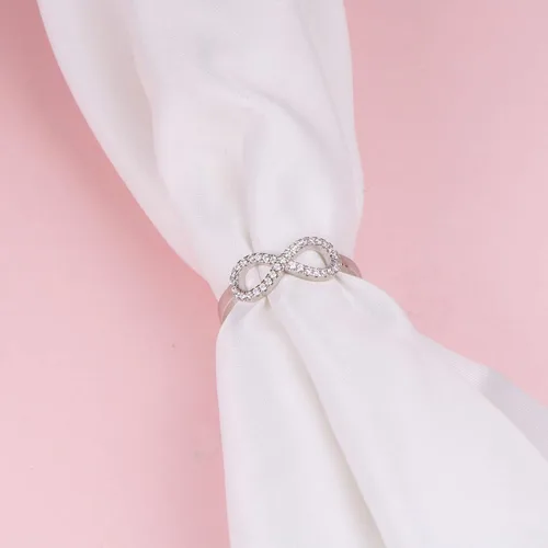 Miniatura 4 de Anillo infinito de plata de ley S925 para mejor amigo, joyería de amistad ajustable, regalos de cumpleaños para mujeres, adultos y adolescentes
