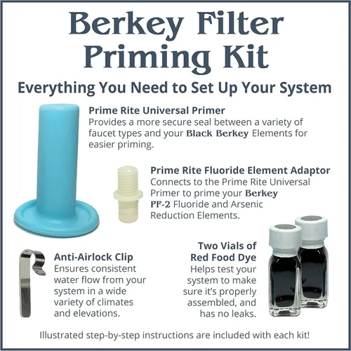 Miniatura 2 de Berkey Kit de cebado de filtro para uso con sistemas de filtración de agua alimentados por gravedad Berkey