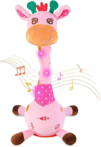 Miniatura 12 de Jirafa de Peluche Bailarina Juguetes para Bebé Cantando Canciones Juguete para Niños Pequeños Repite Lo Que Dices Juguete Musical Brillante