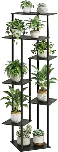 Miniatura 10 de Soporte para plantas de interior de 6 niveles de metal para múltiples macetas, soportes altos para flores de esquina para sala de estar, balcón