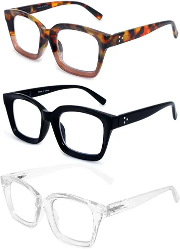Miniatura 7 de HIYANJN Gafas de lectura bifocales para mujeres y hombres, luz azul, lectores de computadora, lentes de transición superior transparente para mujer