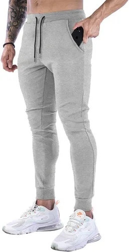 Miniatura 9 de Wangdo - Pantalones de gimnasio delgados para hombre, pantalones deportivos de entrenamiento cónicos, pantalones deportivos casuales para correr