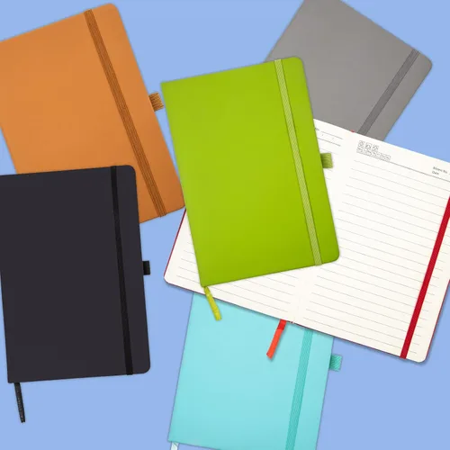 Miniatura 4 de Paquete de 12 cuadernos rayados, cuadernos A5 de tapa dura de 192 páginas, diario de papel grueso de 100 GSM, 8.3 x 5.7 pulgadas, diarios
