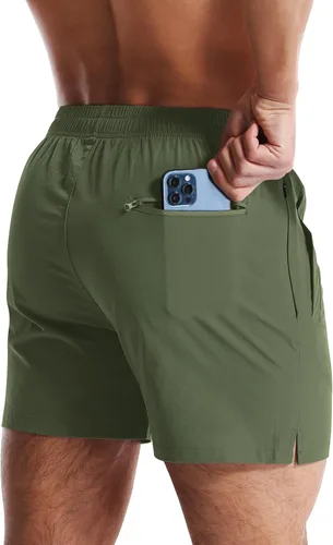 Miniatura 2 de CANGHPGIN Pantalones cortos deportivos de entrenamiento para hombre de 7 pulgadas / 5 pulgadas, de secado rápido, pantalones cortos de correr