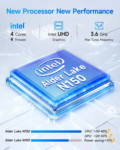 Miniatura 3 de Computadoras portátiles 2 en 1 de 11 pulgadas, PC con pantalla táctil Win 11 compatible con Twin Lake N150, 12GB RAM 256GB SSD, 1920x1200 IPS FHD