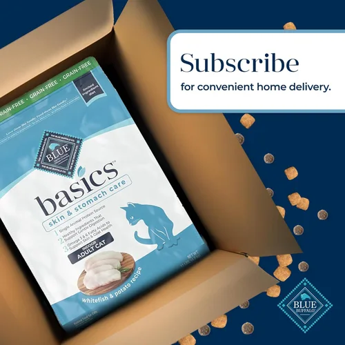 Miniatura 11 de Blue Buffalo Basics - Alimento seco para gatos sin granos, cuidado de la piel y el estómago, dieta de ingredientes limitados para gatos