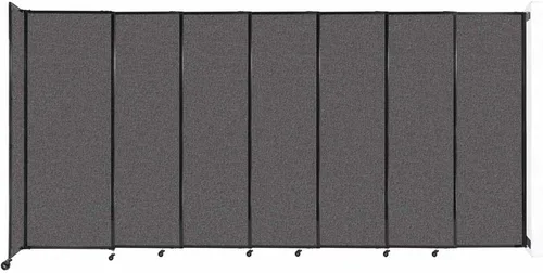 Miniatura 58 de Divisor de habitación de pared recta deslizante montado en la pared Anchos ajustables Ruedas de bloqueo Separador de habitación Paneles