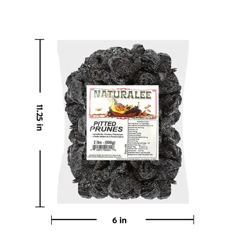 Miniatura 4 de Naturalee Ciruelas secas de 2 libras, sin hueso, sin azúcar añadida, sin gluten, vegano, aperitivo alto en fibra