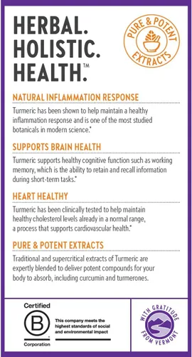 Miniatura 8 de New Chapter Suplemento de cúrcuma, un diario, apoyo para el corazón, el cerebro y la inflamación saludable, la curcumina de cúrcuma supercrítica