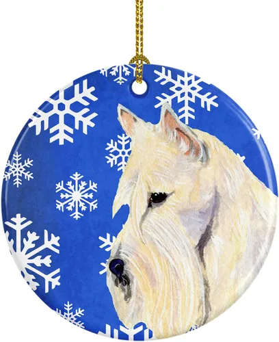 Miniatura 197 de Caroline's Treasures Cavalier Spaniel - Adorno de cerámica para colgar en el árbol de Navidad, para el hogar, Navidad, fiestas, regalo, 3 pulgadas