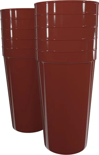 Miniatura 9 de PartyPrints Paquete de 100 vasos de plástico en blanco reutilizables de 10 a 12 onzas, vasos de estadio a granel, sin BPA, aptos para lavavajillas