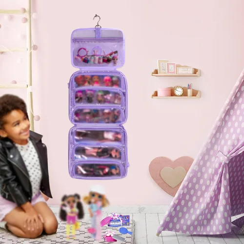 Miniatura 4 de LoDrid Funda de transporte para muñecas compatible con LOL Surprise OMG, organizador de exhibición compatible con muñecas Big Sister de 3 pulgadas