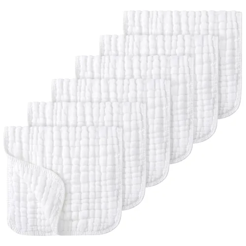 Miniatura 17 de Looxii - Paquete de 12 trapos de muselina para eructos, 100 % algodón, grandes, 20 x 10 pulgadas, extrasuaves y absorbentes, para bebés, niños