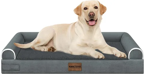Miniatura 22 de Cama ortopédica lavable para perros medianos y grandes: cama con cojines de apoyo para perros medianos y grandes, cama impermeable de espuma tipo