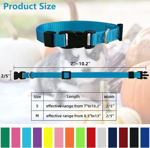 Miniatura 5 de Collar de identificación para cachorros, collares ajustables de identificación para perros recién nacidos, de nailon súper suave, collares