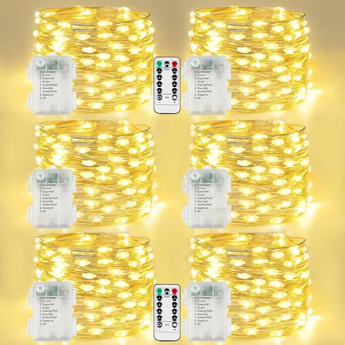 Miniatura 16 de 30LED Acorn Fairy Lights Battery Operated Fall String Lights Indoor Decor Remote Control, 8 Lighting Modes, IP44 Waterproof, Timer & Dimmable