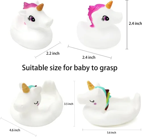 Miniatura 6 de Juguetes de baño para bebés, bonitos juguetes de baño de unicornio para niños pequeños, juguetes de bañera para niños y niñas, juguetes de ducha