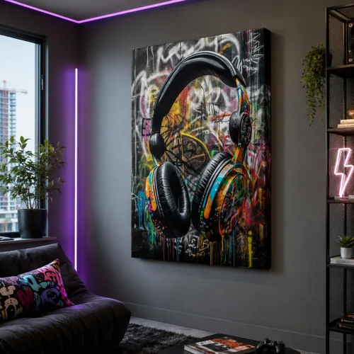 Miniatura 44 de ANRUOXI Arte de Pared de Graffiti, Impresión de Lienzo de Astronauta Espacial de Graffiti para Decoración de Pared, Impresiones de Arte Modernas
