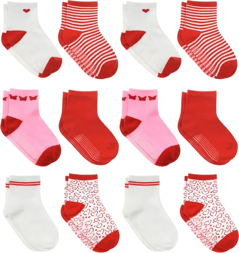 Miniatura 9 de Debra Weitzner Toddler Socks With Grips - 12 Pairs Crew Cotton Grip Socks for Baby Boys Girls Infant's and Kids 6-M - 7 years