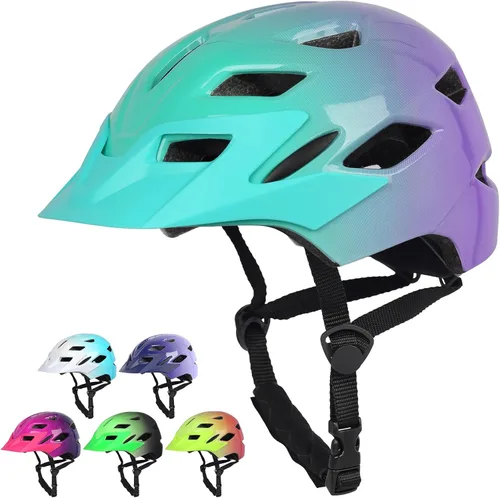 Miniatura 22 de Kids Bike Helmet,Bavilk Kids Boys Girls Bike Helmets with LED Light Detachable Visor Children Youth Teen Multi-Sport for Skating Cycling Scooter