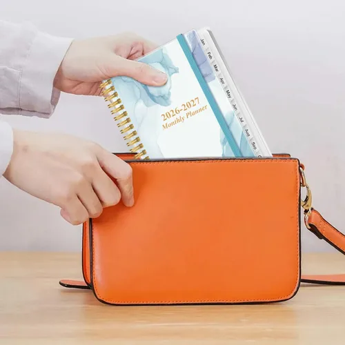 Miniatura 8 de Agenda mensual 2026-2027 – Agenda mensual de enero de 2026 a junio de 2027, dos páginas por mes, 18 calendarios/agendas mensuales con pestañas