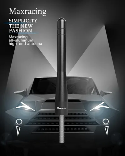 Miniatura 2 de MAXRACING - Antena corta para camión compatible con Z3 y Z4 1996-2016, segura para autolavado, antena de repuesto de aluminio