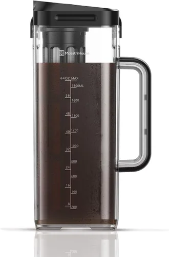 Miniatura 11 de Maestri House Cafetera Compacta para Café de Infusión Fría, Jarra de Tritan Ahorradora de Espacio de 40oz para Té Helado y Café, Filtro de 350