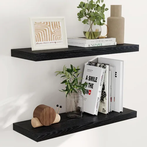 Miniatura 30 de Fun Memories Estantes flotantes de 48 pulgadas, estantes de pared de 9.3 pulgadas de profundidad para baño, sala de estar, dormitorio, cocina